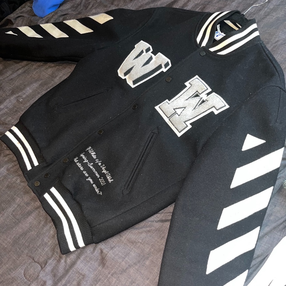 Off White Varsity Jacket - image 1